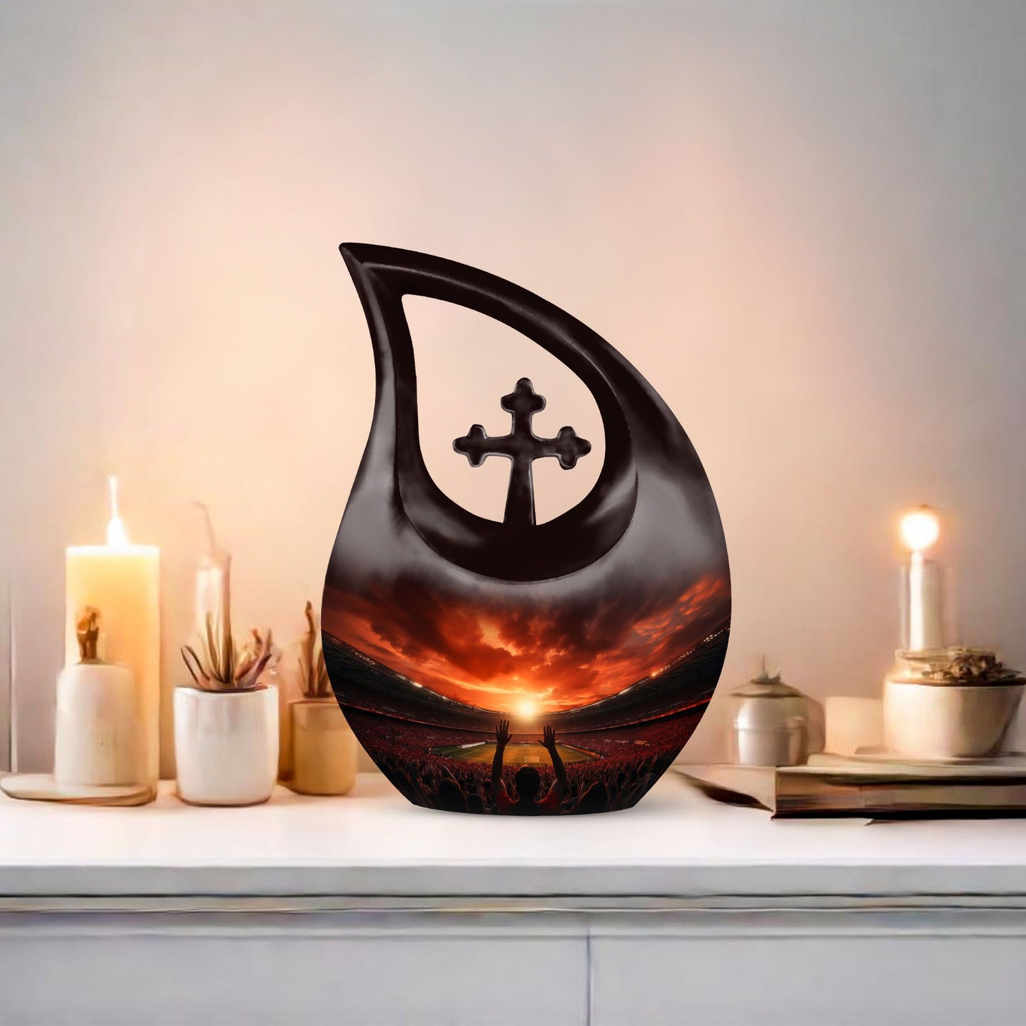 10 inch Sports-Themed Remembrance Urn 