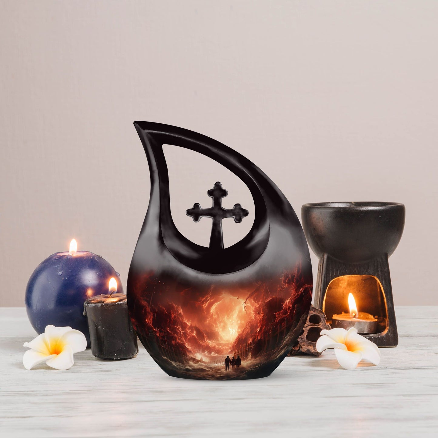 10-inch surfing-themed cross drop design, personalized 