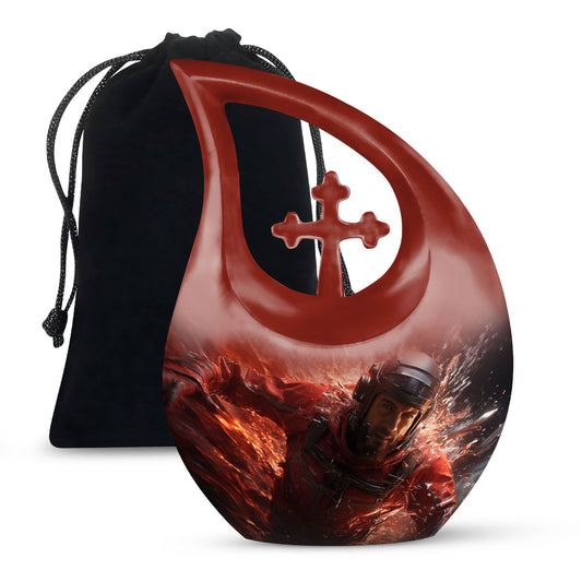 10-inch football-themed Cross Drop design 