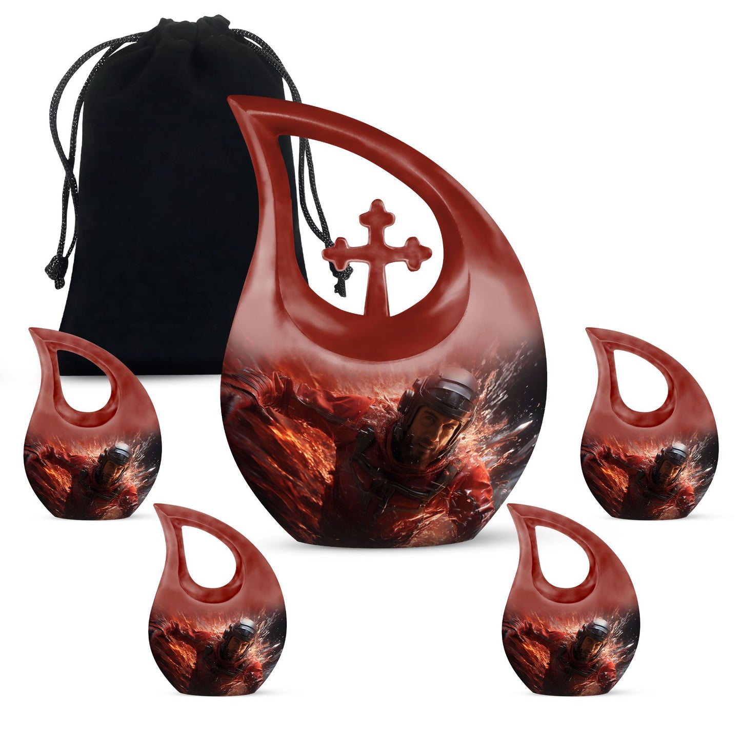 10-inch football-themed Cross Drop design 