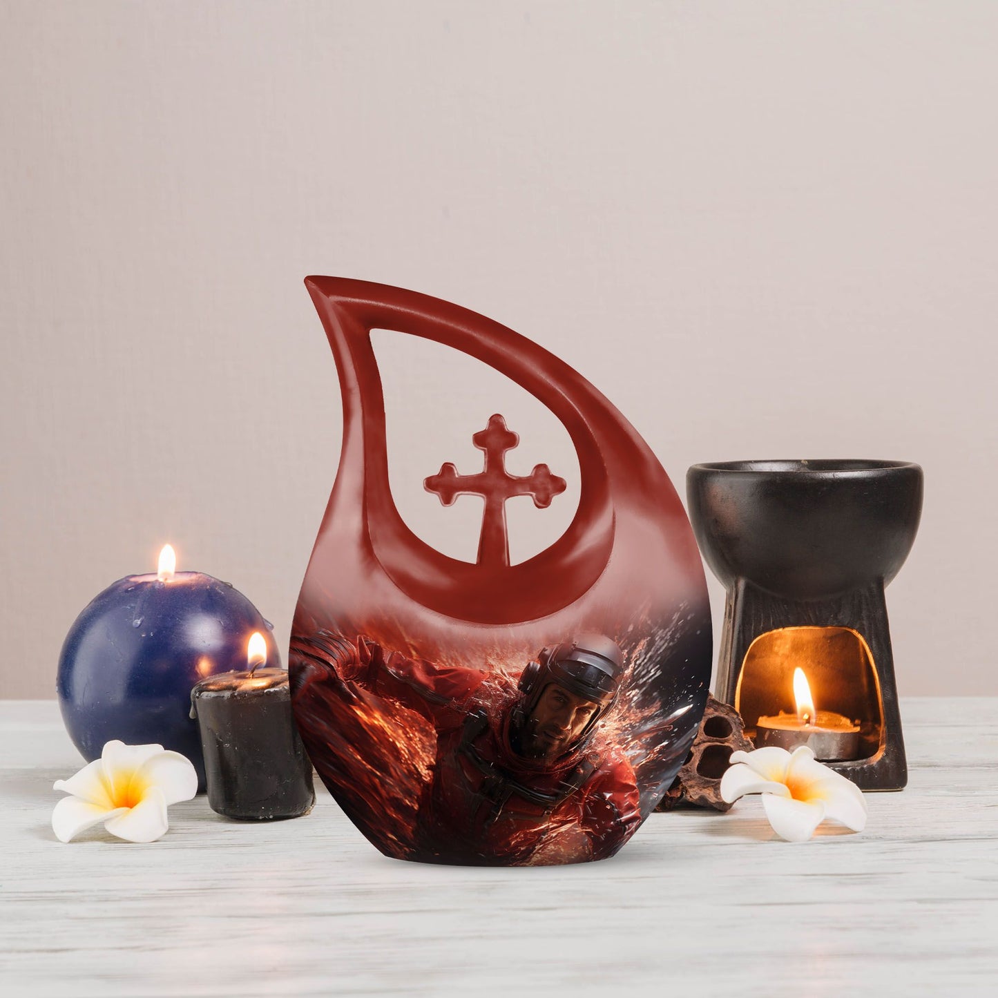 10-inch football-themed Cross Drop design 