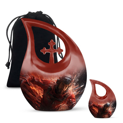 10-inch football-themed Cross Drop design 