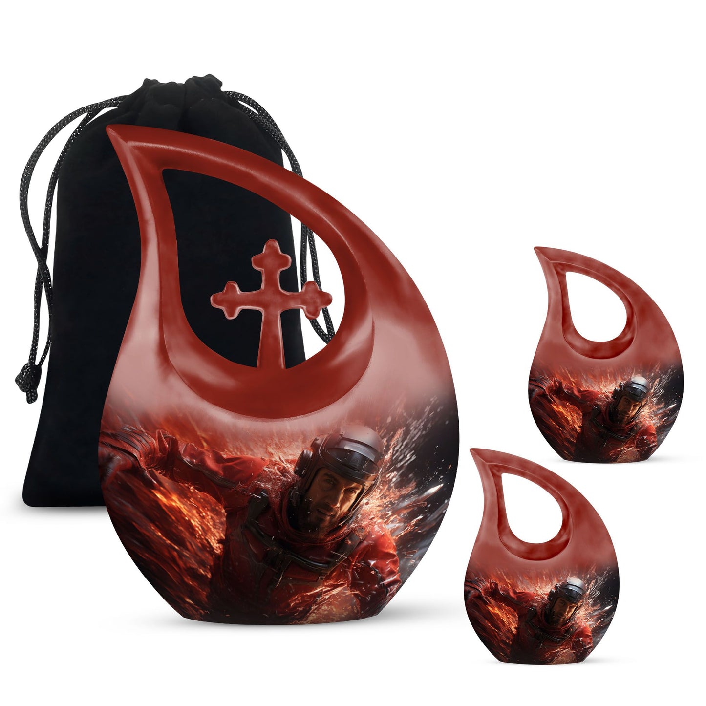 10-inch football-themed Cross Drop design 