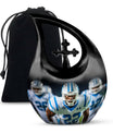 10-inch Football-themed Cross Drop design Memorial Urn 