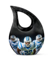 10-inch Football-themed Cross Drop design Memorial Urn 