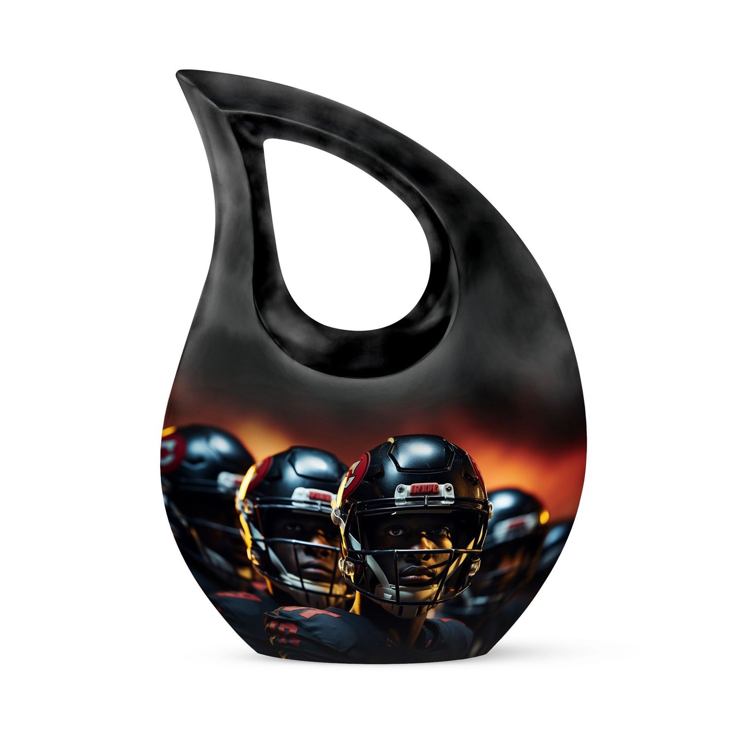 Large 10-inch Football Themed Cross Drop Design 