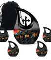 10-inch Football themed Large Cross Drop Urn for Human Ashes