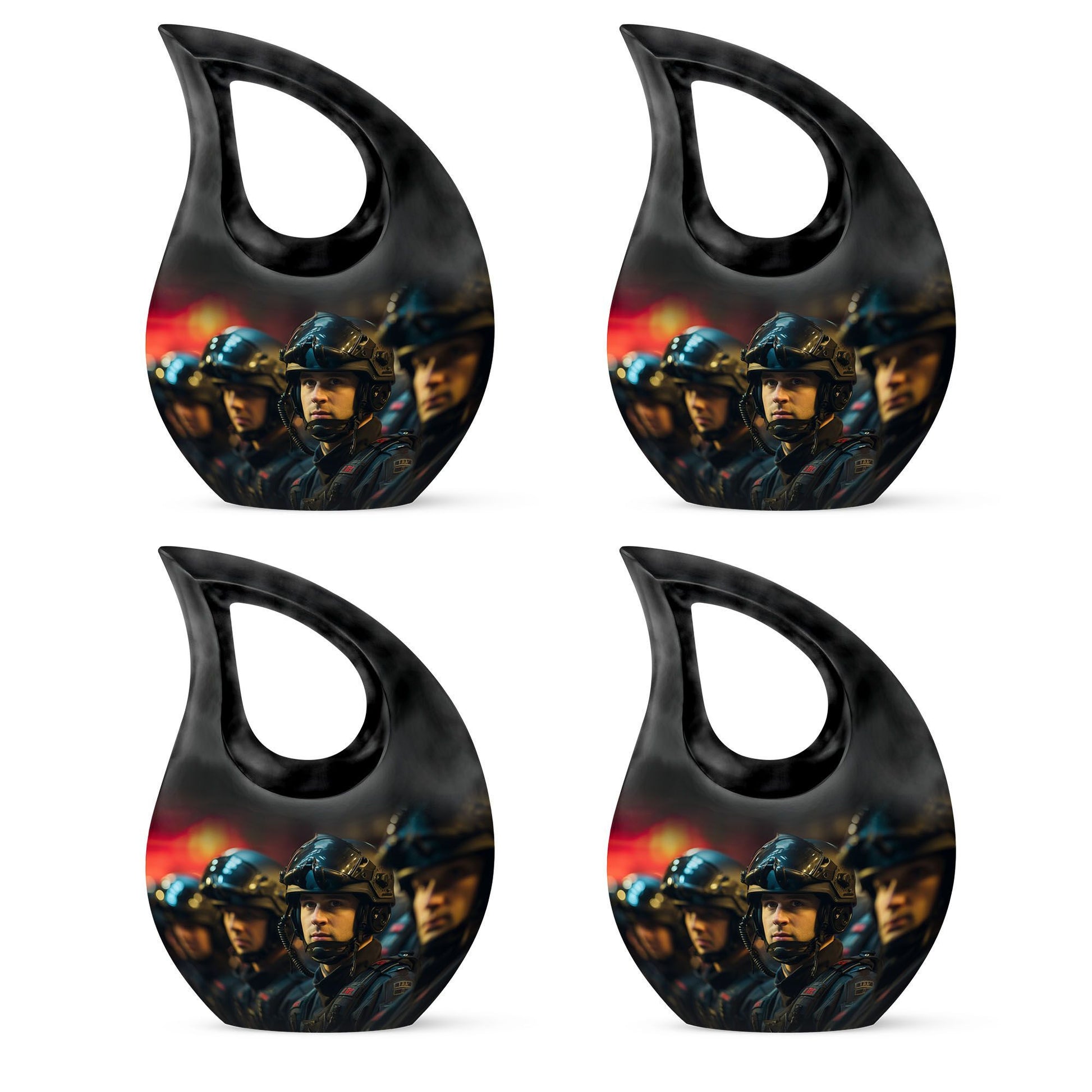 10-inch Football themed Large Cross Drop Urn for Human Ashes