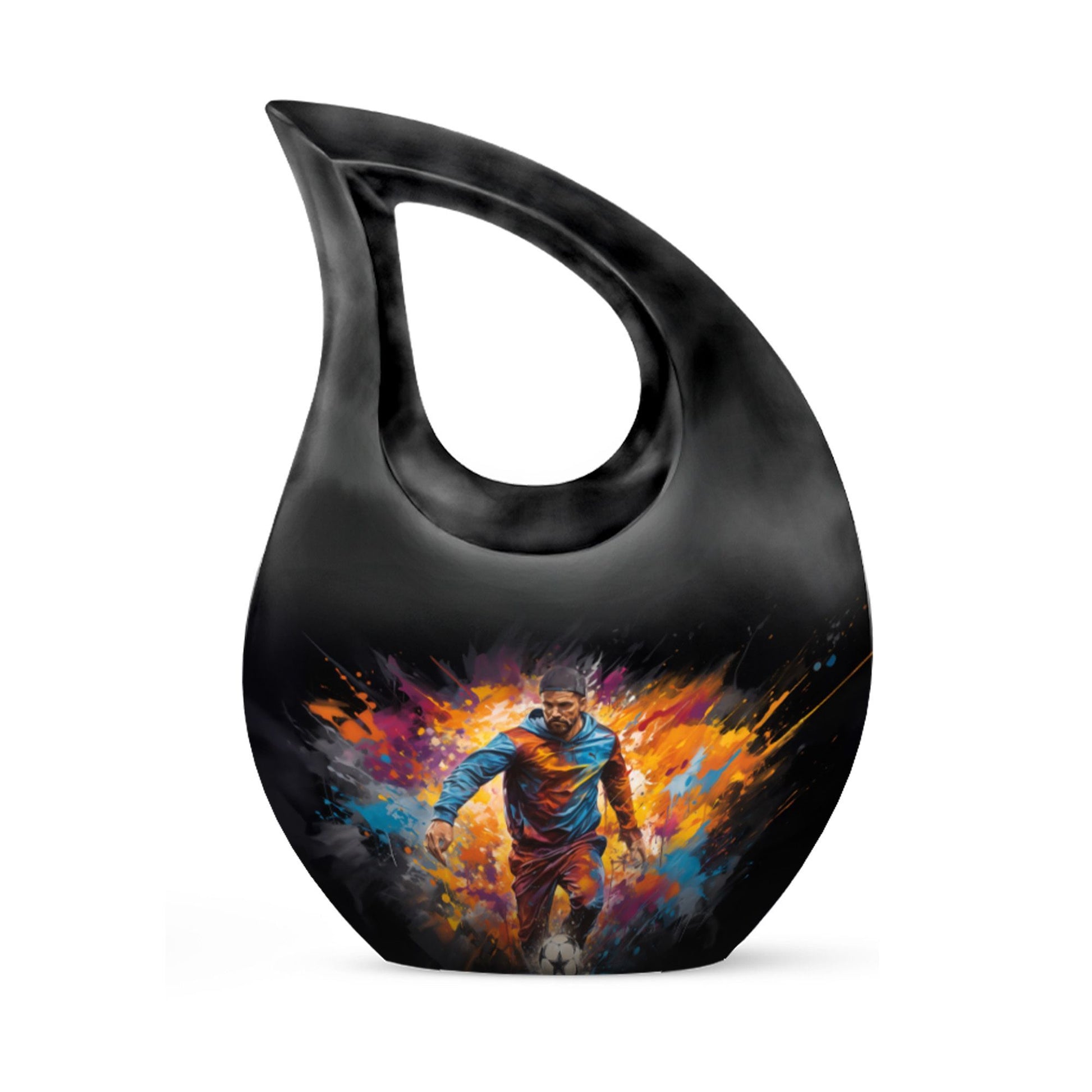 football-themed companion urns for adults, cross