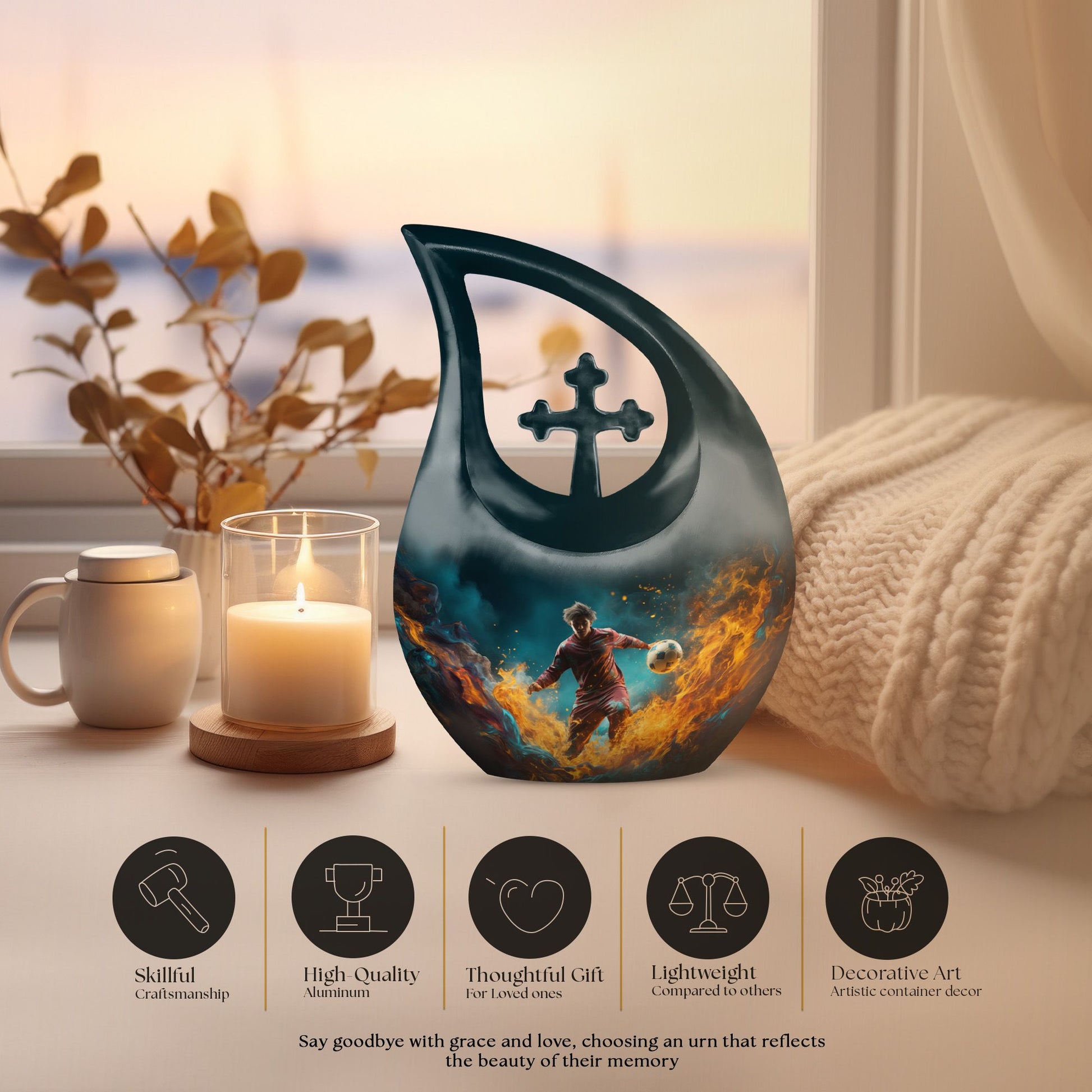 10-inch Football-themed Cross Drop 