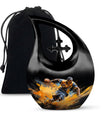 10-inch Football Urn with Cross Drop design,