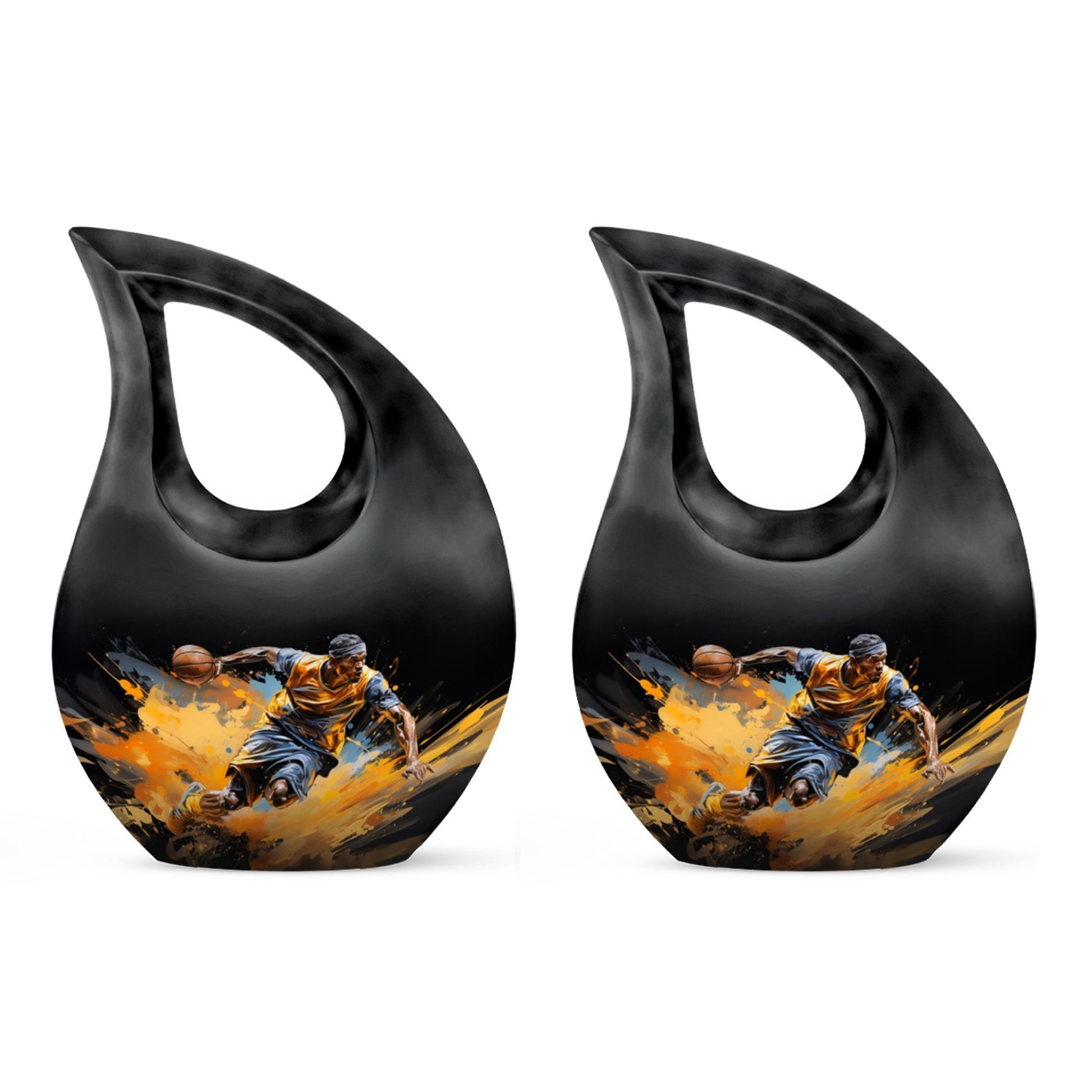 10-inch Football Urn with Cross Drop design,