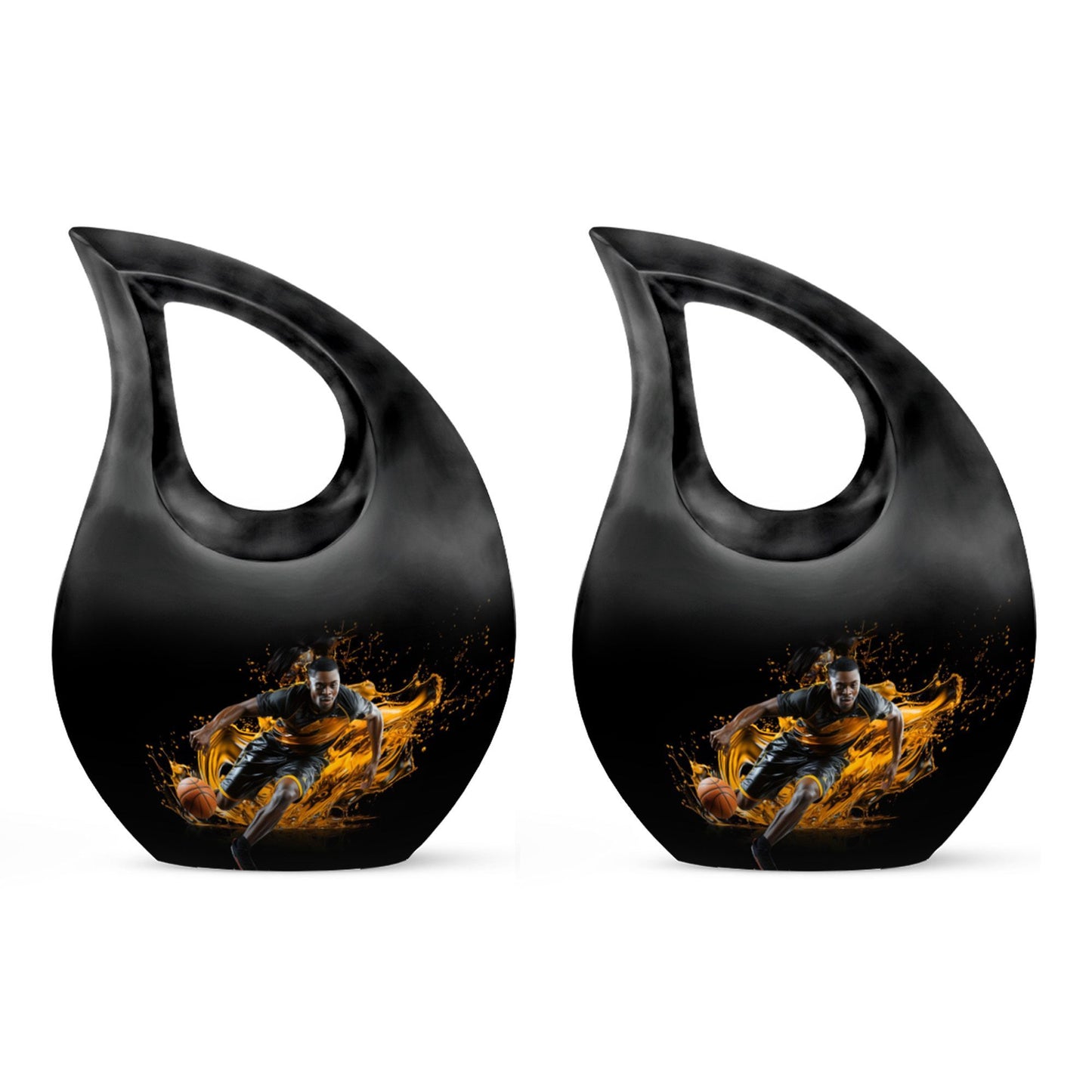 10 Inch Football Themed Cross Drop Designed Football Urn, 