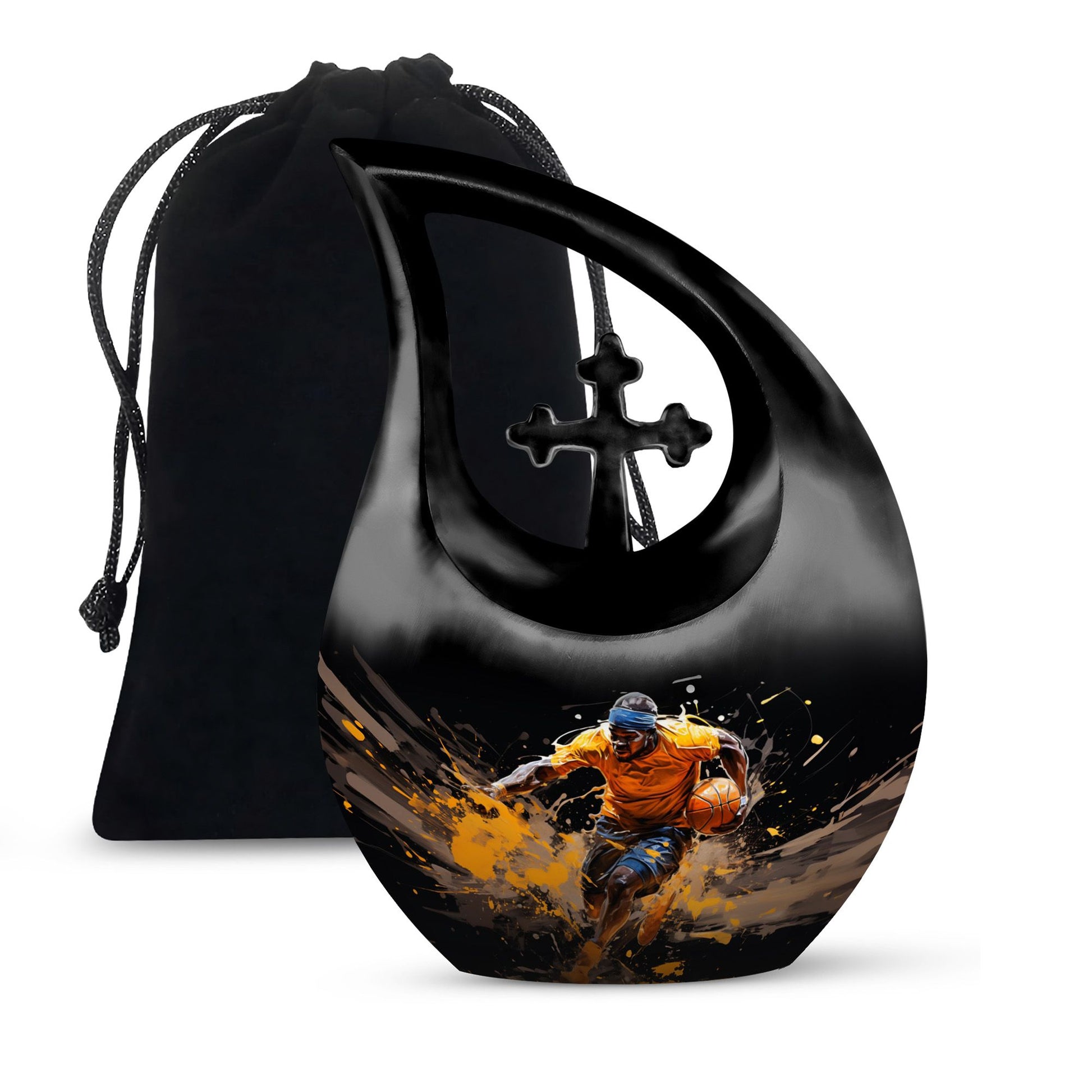 10 inch Football Themed Cross Drop Biodegradable