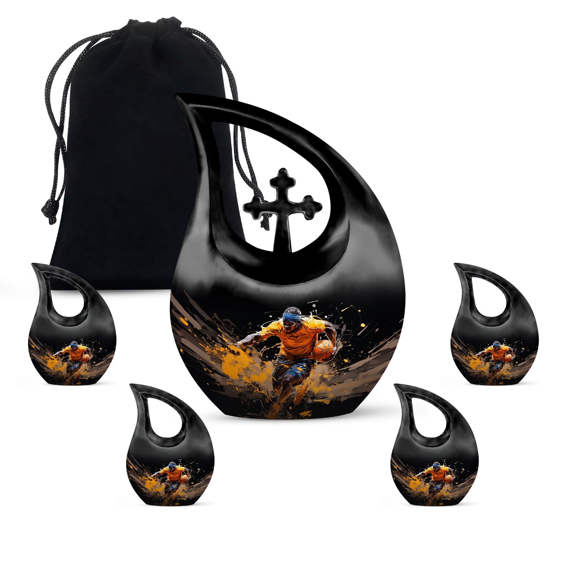 10 inch Football Themed Cross Drop Biodegradable