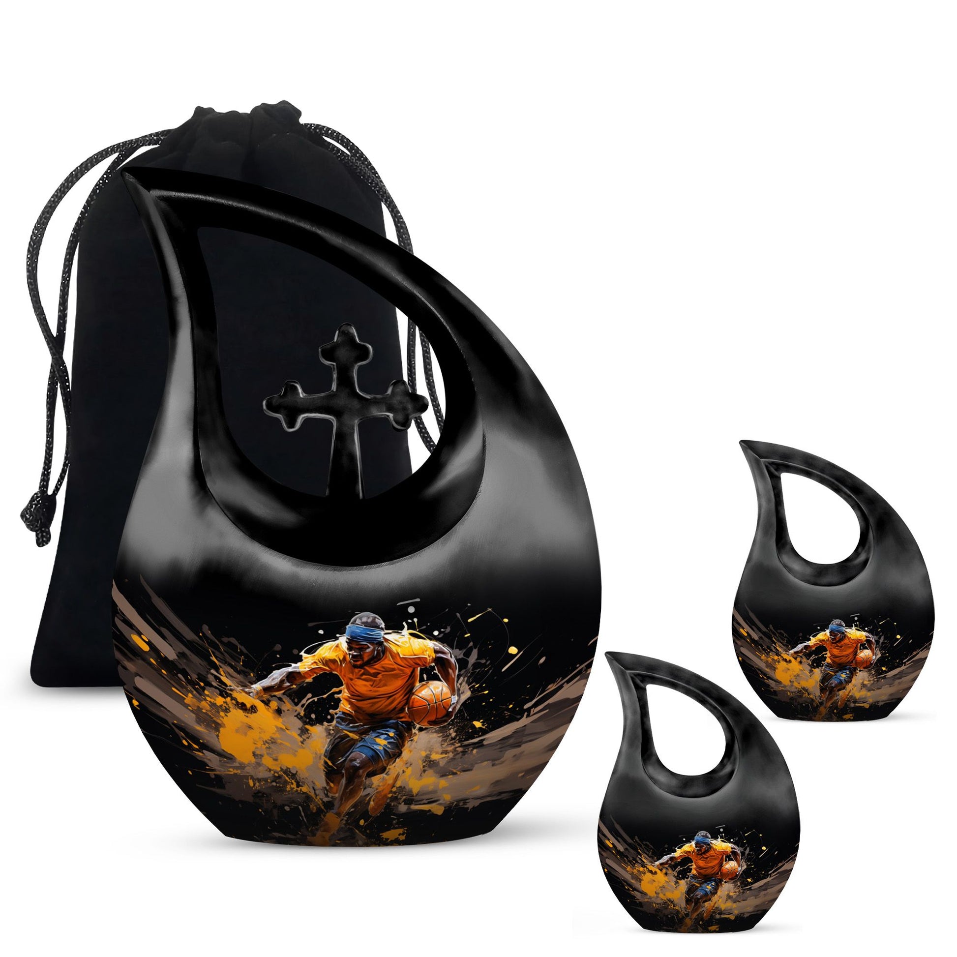 10 inch Football Themed Cross Drop Biodegradable