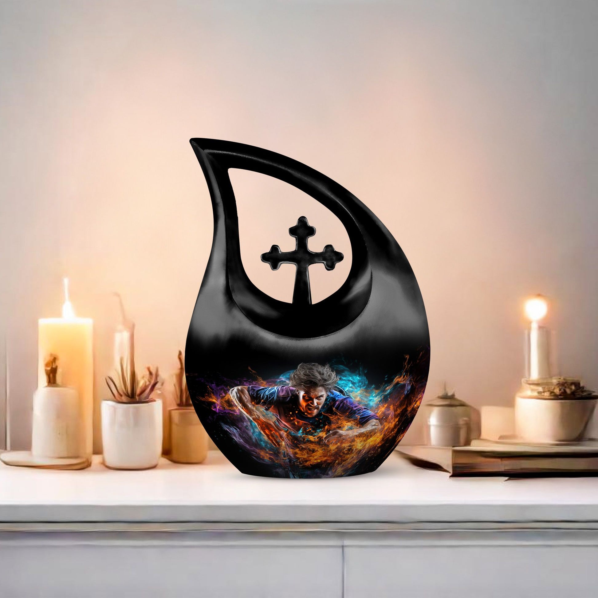 10 inch Football Themed, Cross Drop 