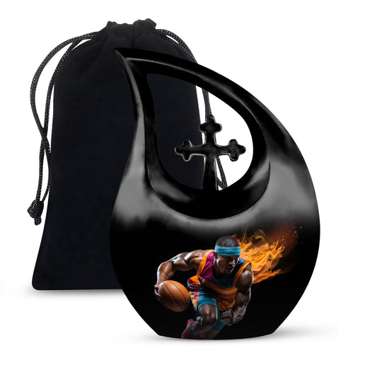 Football theme Cross Drop affordable Cremation 