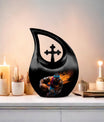 Football theme Cross Drop affordable Cremation 