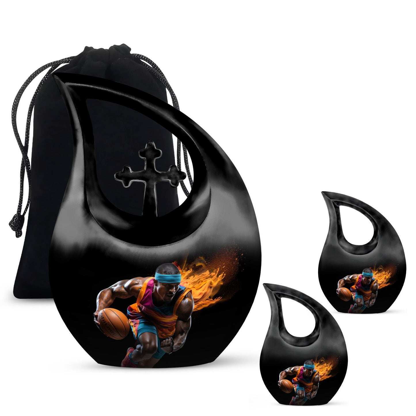 Football theme Cross Drop affordable Cremation 