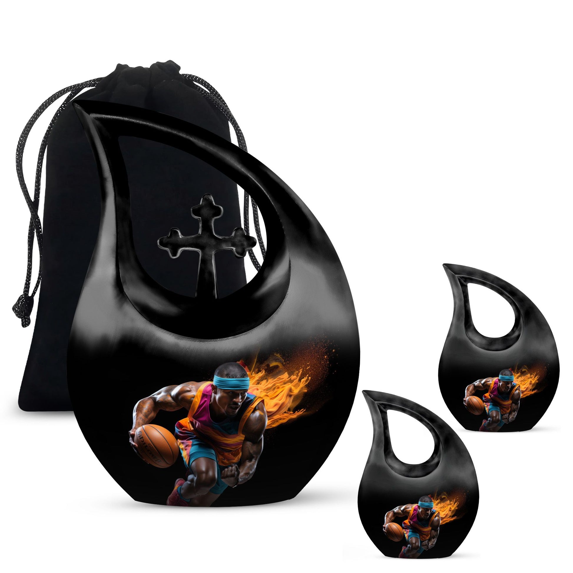 Football theme Cross Drop affordable Cremation 