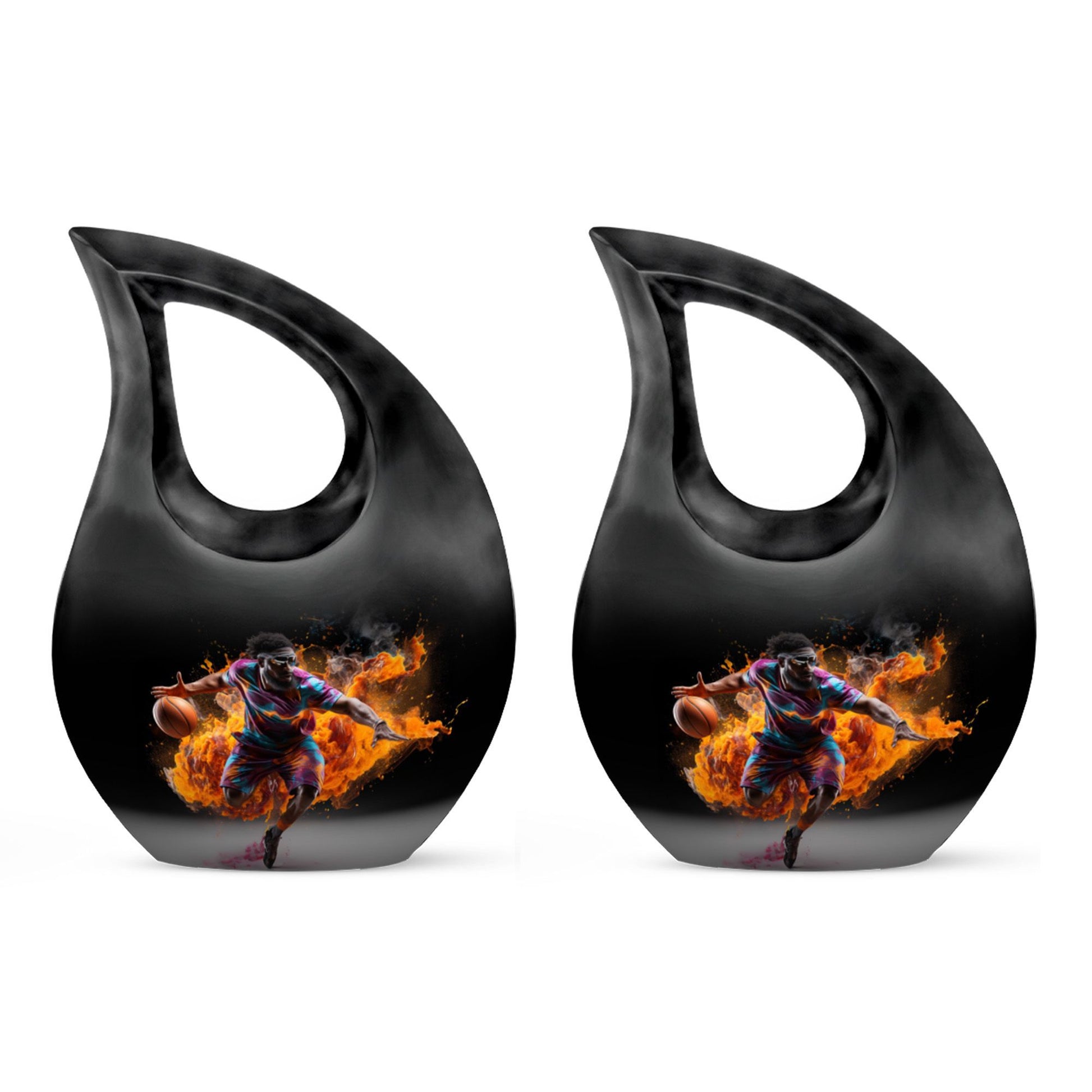 10-Inch Aluminum Football-Themed Cross Drop Urn,+