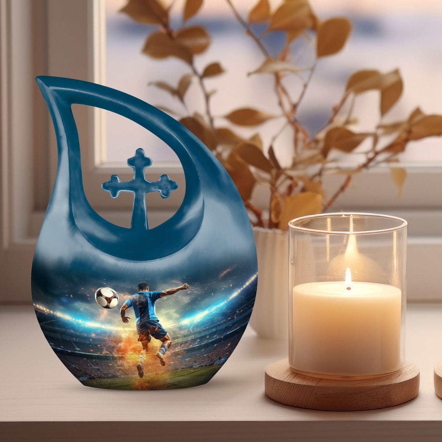 Football Large Cremation Urn