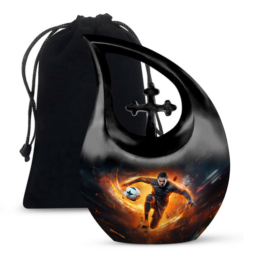 Cross Drop Large Football Urn