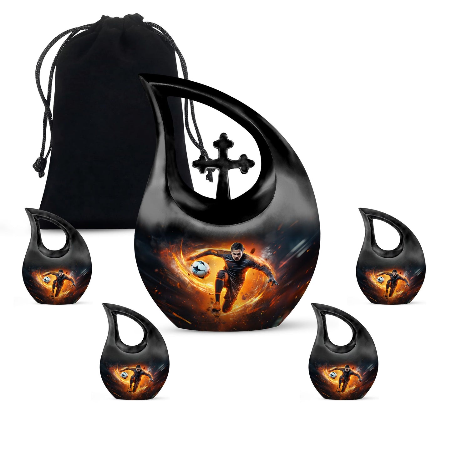 Cross Drop Large Football Urn