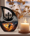 Cross Drop Large Football Urn