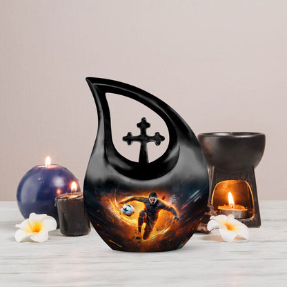 Cross Drop Large Football Urn