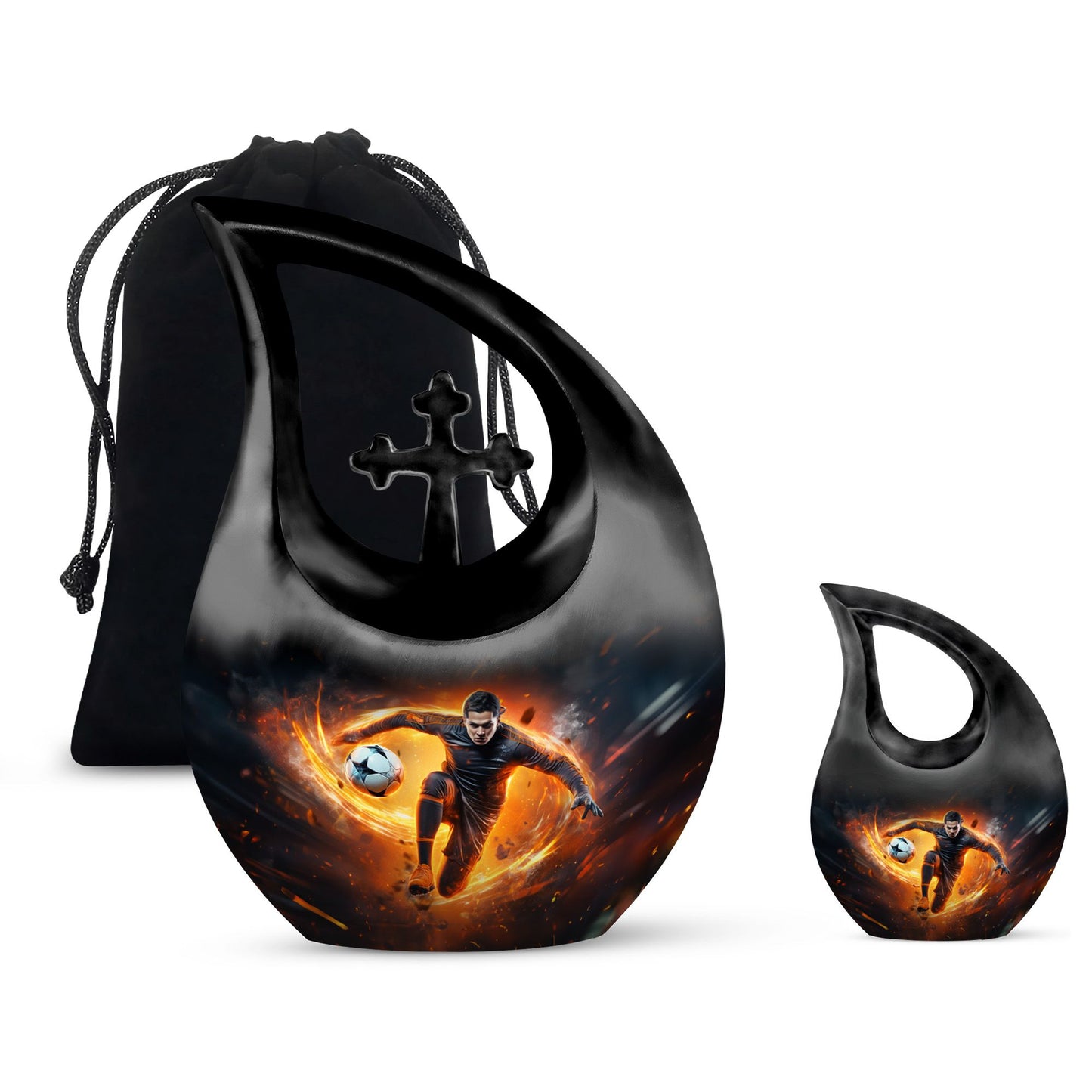 Cross Drop Large Football Urn