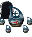 Football themed cremation urn