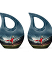 Football themed cremation urn