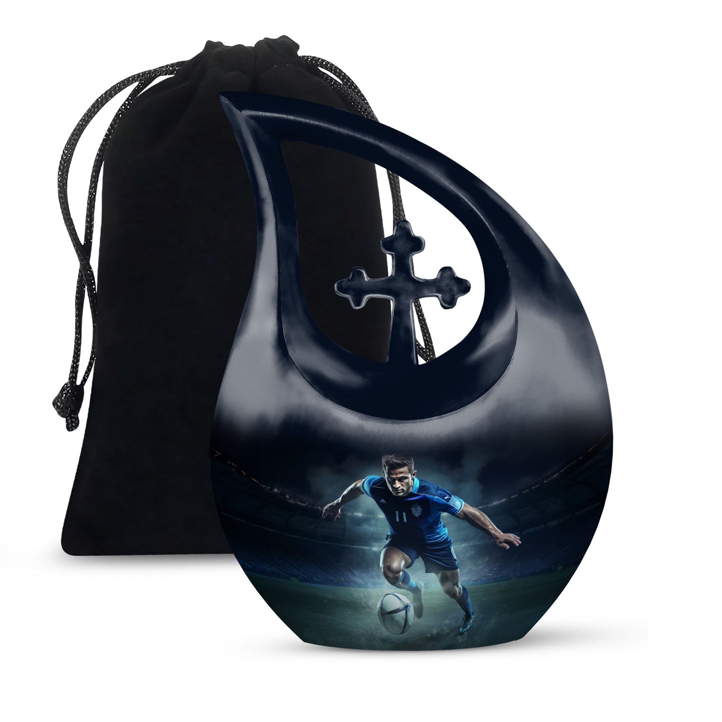 10-inch Football themed Memorial urn