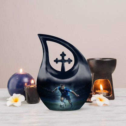 10-inch Football themed Memorial urn