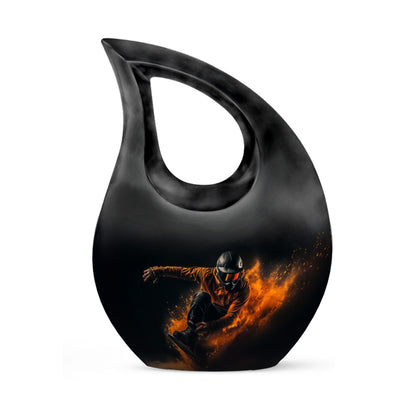 Cross Drop Football Memorial Urn