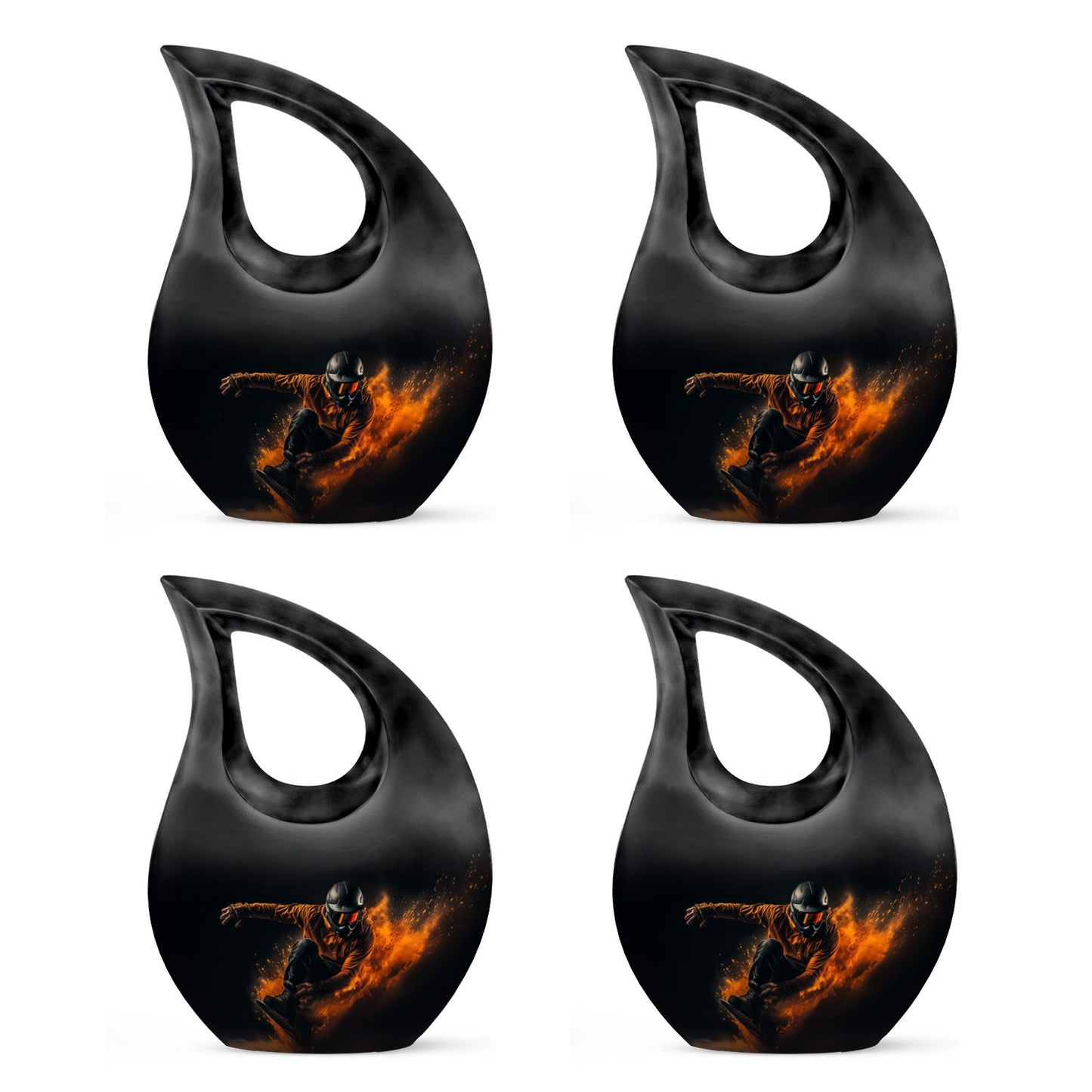 Cross Drop Football Memorial Urn