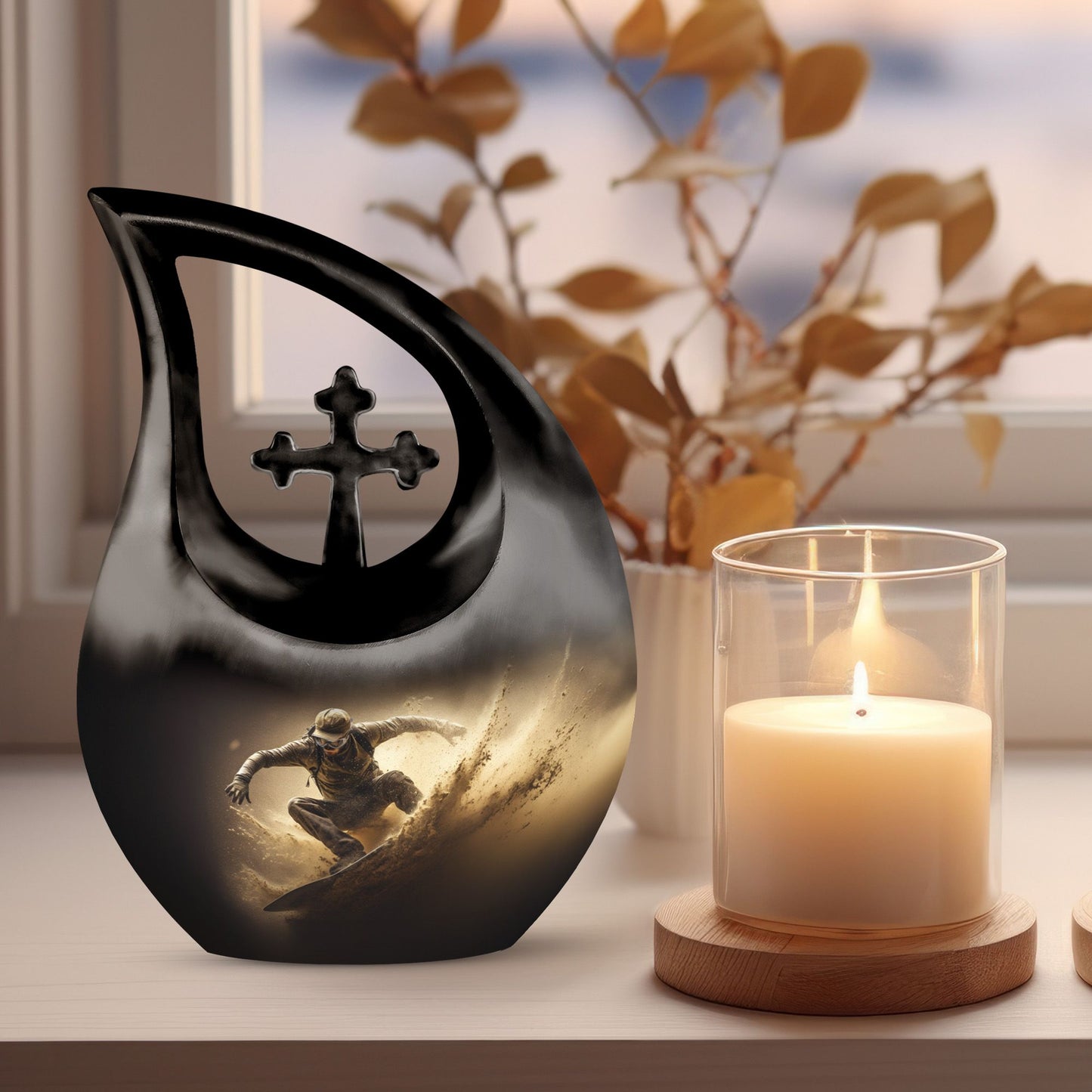 Football Themed Memorial Urn