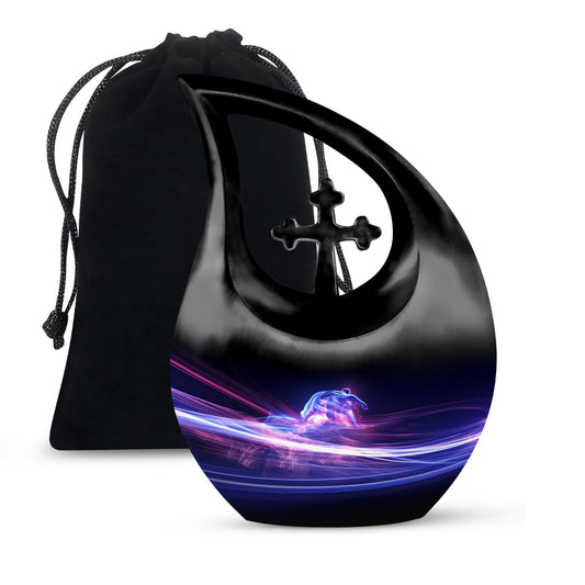 Purple 10 inch Football Urn