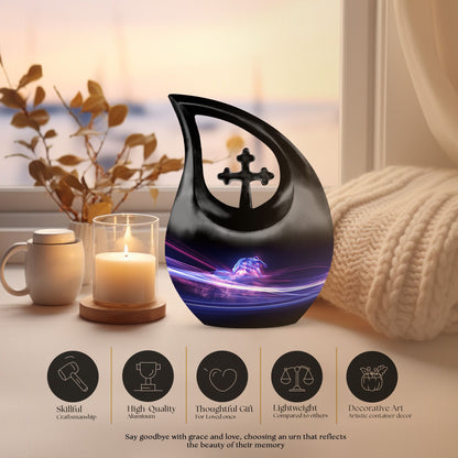 Purple 10 inch Football Urn