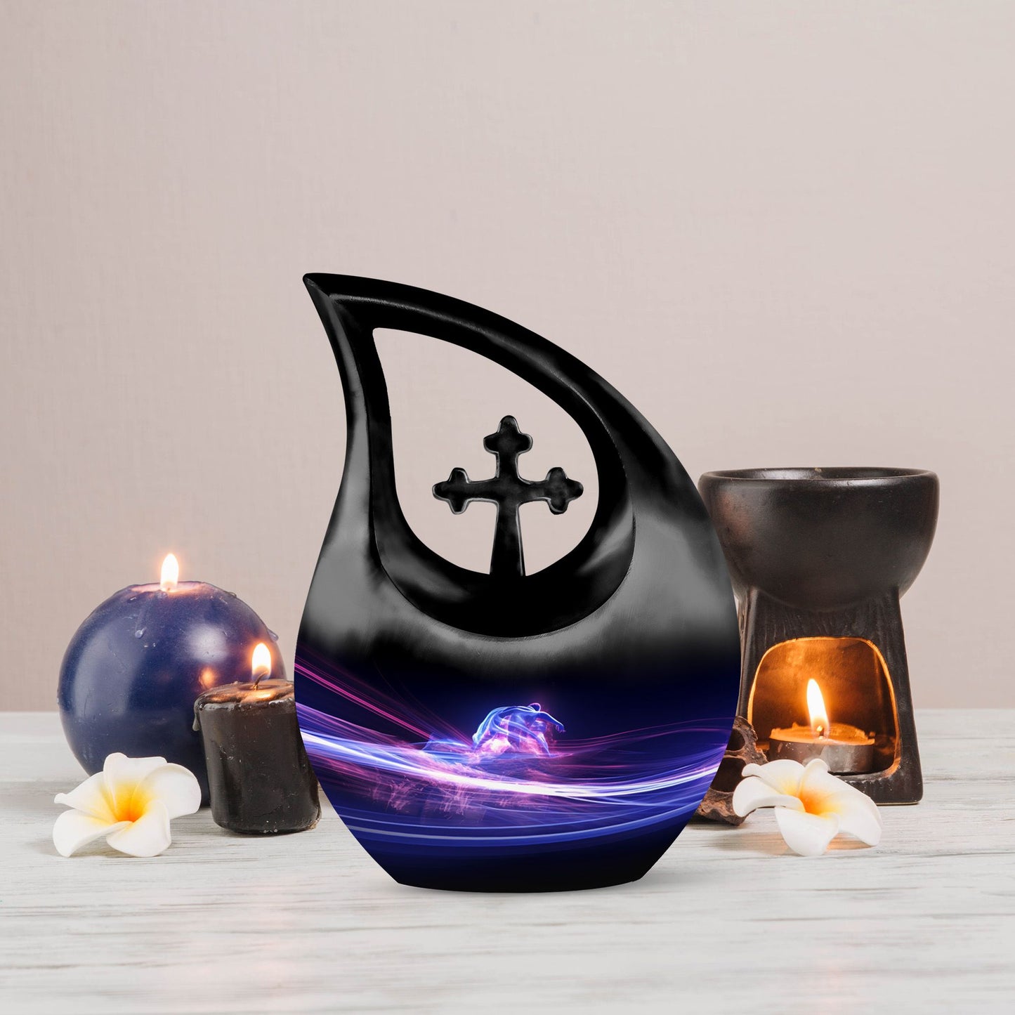 Purple 10 inch Football Urn