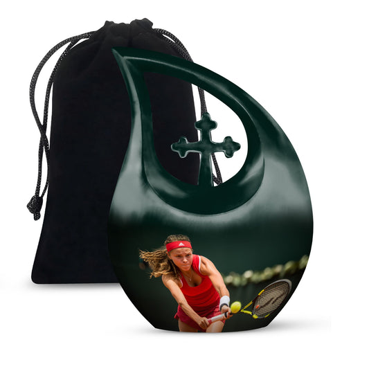 Sports themed urn for ashes
