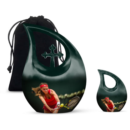 Sports themed urn for ashes