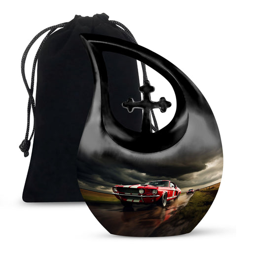 10-inch Car Race-themed Urn