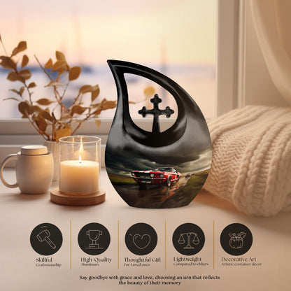 10-inch Car Race-themed Urn