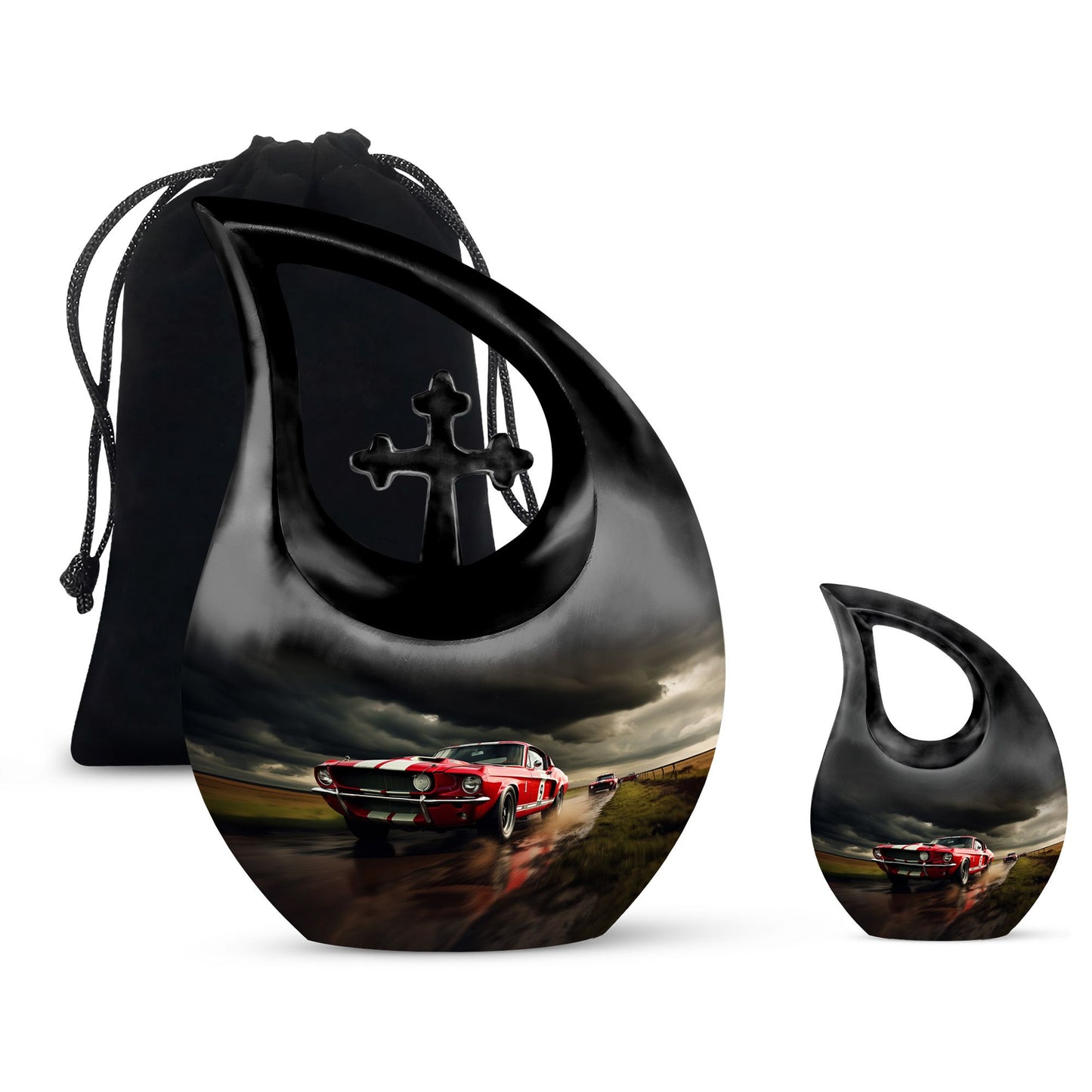 10-inch Car Race-themed Urn