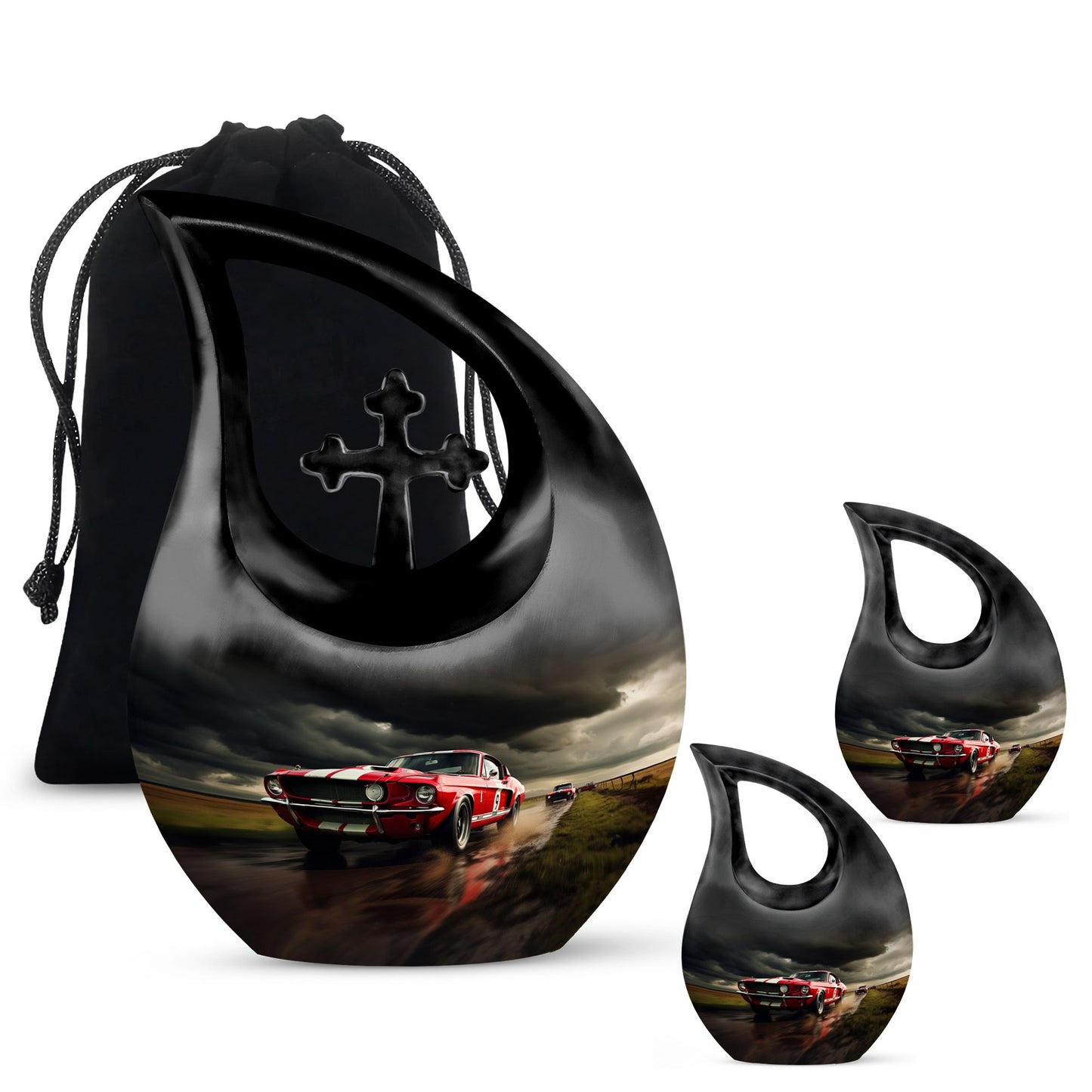 10-inch Car Race-themed Urn