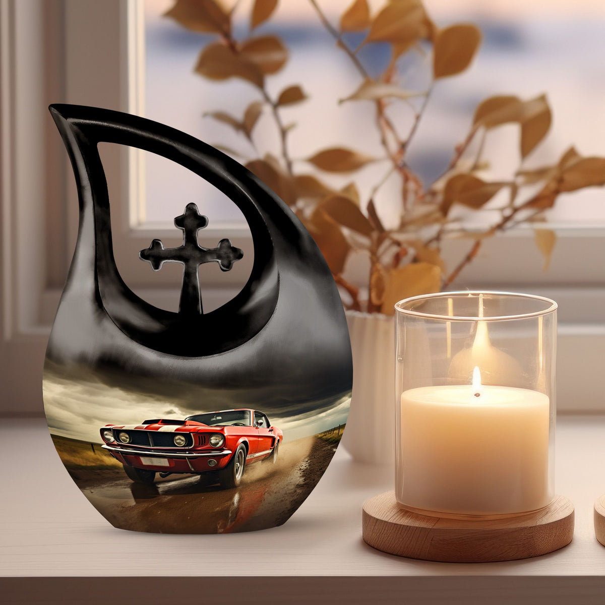 Car Race themed Companion Urn