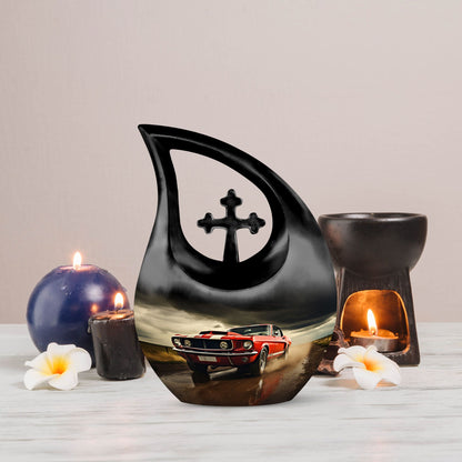 Car Race themed Companion Urn